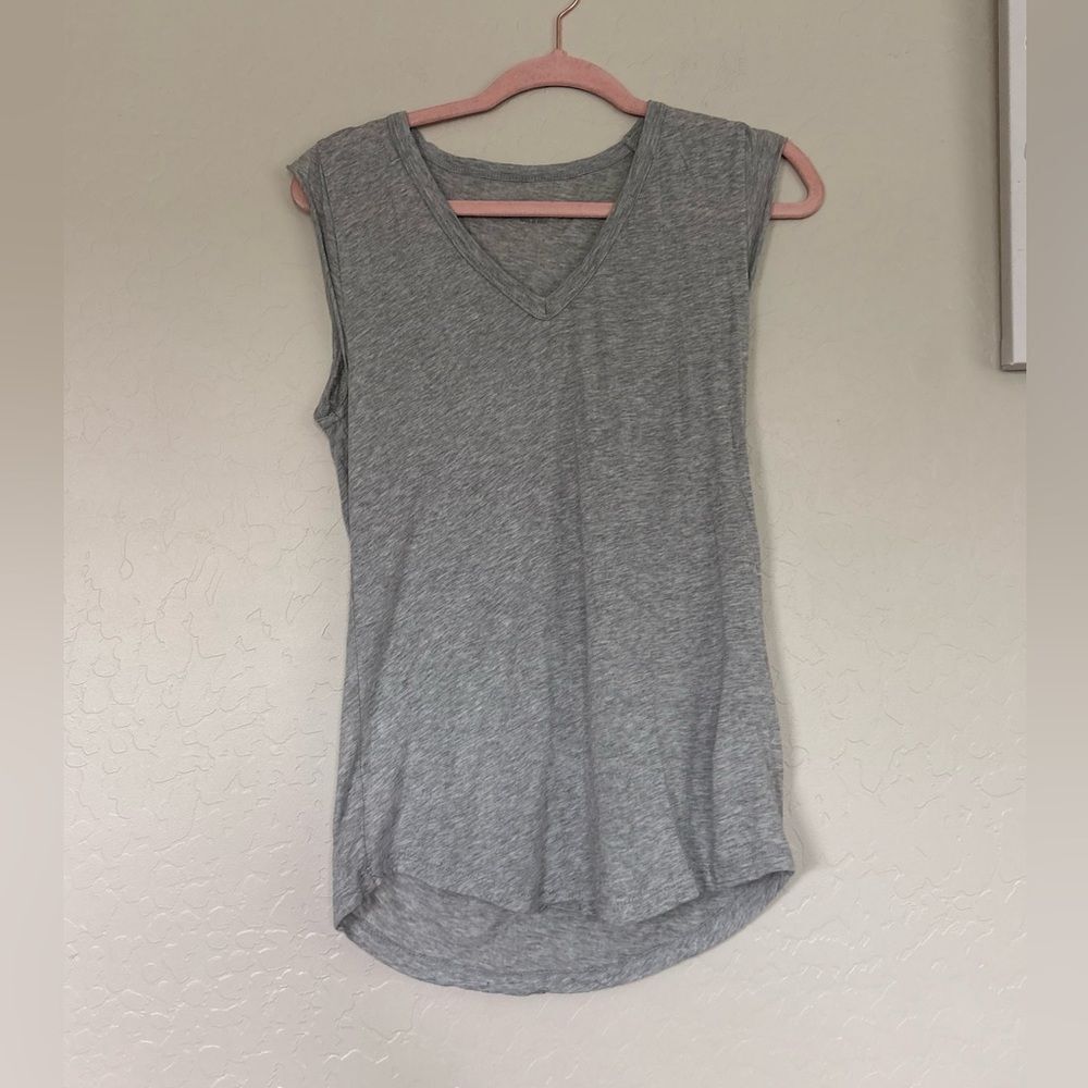 Zadig & Voltaire Heather Gray Skull Embellished Muscle Tank Top Medium